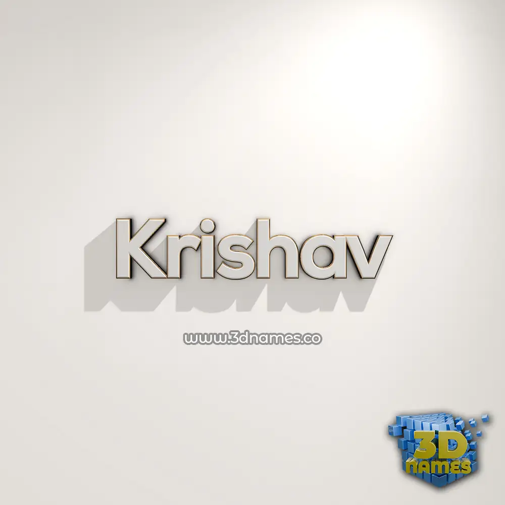krishav in White Logo Warm style - 3D name wallpaper krishav in White Logo Warm style - 3D name wallpaper
