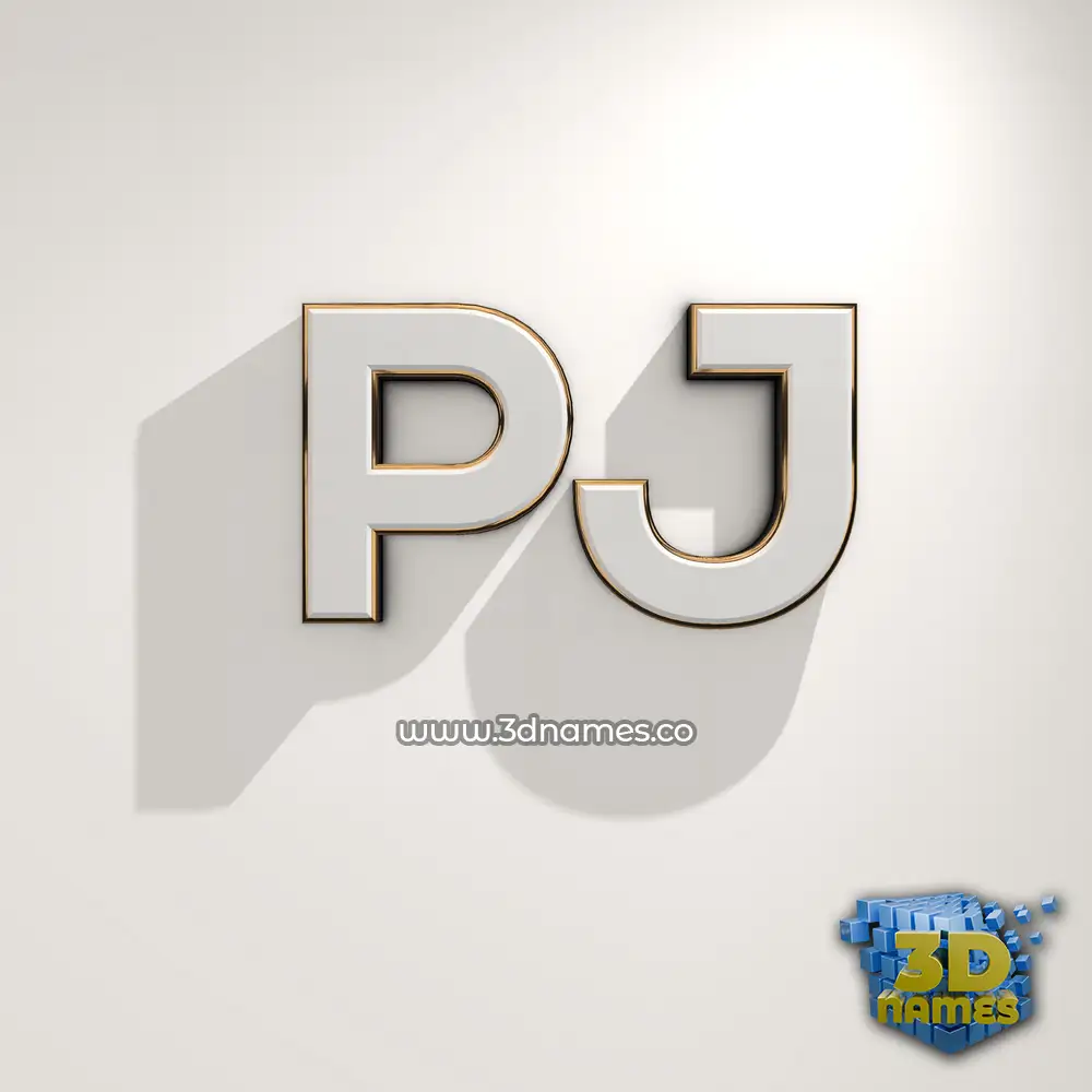 pj in White Logo Warm style - 3D name wallpaper pj in White Logo Warm style - 3D name wallpaper
