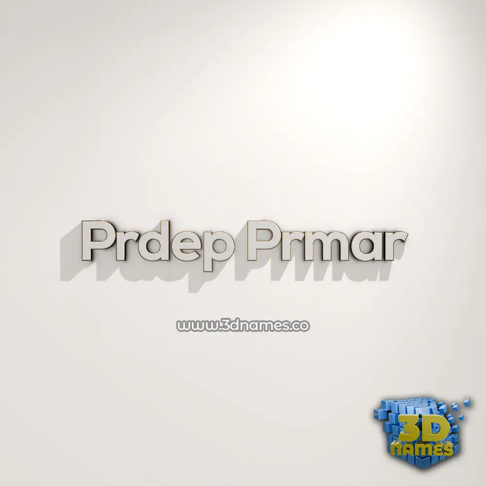 prdep prmar in White Logo Warm style - 3D name wallpaper