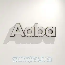 aaba in White Logo Warm style - 3D name wallpaper