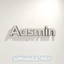 aasmin in White Logo Warm style - 3D name wallpaper