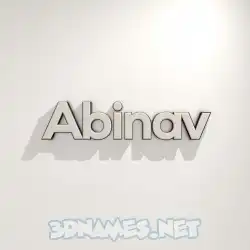 abinav in White Logo Warm style - 3D name wallpaper