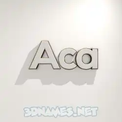 aca in White Logo Warm style - 3D name wallpaper