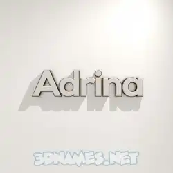 adrina in White Logo Warm style - 3D name wallpaper