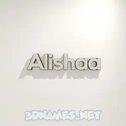 alishaa in White Logo Warm style - 3D name wallpaper