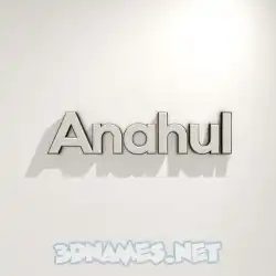 anahul in White Logo Warm style - 3D name wallpaper