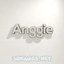 anggie in White Logo Warm style - 3D name wallpaper