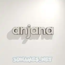 anjana in White Logo Warm style - 3D name wallpaper