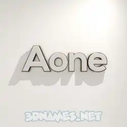 aone in White Logo Warm style - 3D name wallpaper