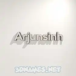 arjunsinh in White Logo Warm style - 3D name wallpaper