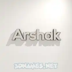 arshak in White Logo Warm style - 3D name wallpaper