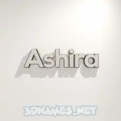 ashira in White Logo Warm style - 3D name wallpaper