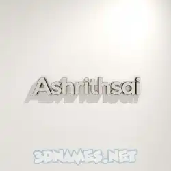 ashrithsai in White Logo Warm style - 3D name wallpaper