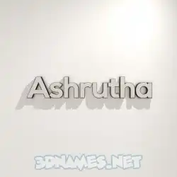 ashrutha in White Logo Warm style - 3D name wallpaper