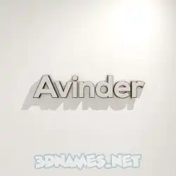avinder in White Logo Warm style - 3D name wallpaper