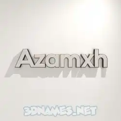 azamxh in White Logo Warm style - 3D name wallpaper