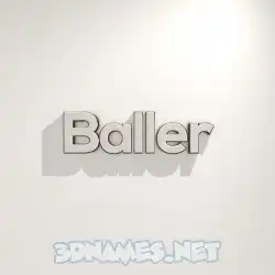 baller in White Logo Warm style - 3D name wallpaper