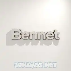 bennet in White Logo Warm style - 3D name wallpaper