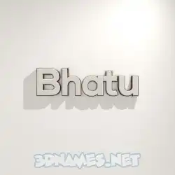 bhatu in White Logo Warm style - 3D name wallpaper