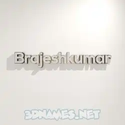 brajeshkumar in White Logo Warm style - 3D name wallpaper