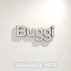 buggi in White Logo Warm style - 3D name wallpaper