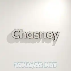 chasney in White Logo Warm style - 3D name wallpaper