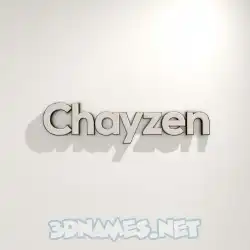 chayzen in White Logo Warm style - 3D name wallpaper