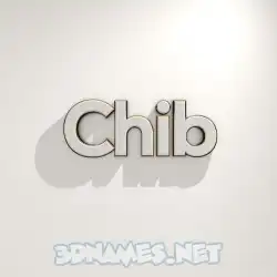chib in White Logo Warm style - 3D name wallpaper