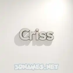 criss in White Logo Warm style - 3D name wallpaper