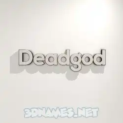 deadgod in White Logo Warm style - 3D name wallpaper