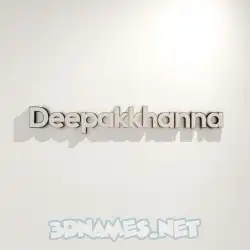 deepakkhanna in White Logo Warm style - 3D name wallpaper