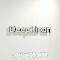 deepkiran in White Logo Warm style - 3D name wallpaper