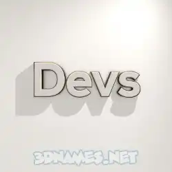 devs in White Logo Warm style - 3D name wallpaper