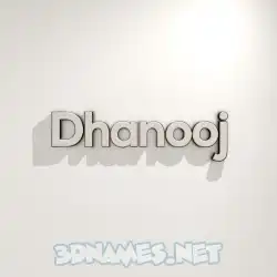 dhanooj in White Logo Warm style - 3D name wallpaper