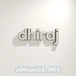 dhiraj in White Logo Warm style - 3D name wallpaper