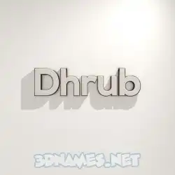 dhrub in White Logo Warm style - 3D name wallpaper