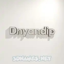 dnyandip in White Logo Warm style - 3D name wallpaper