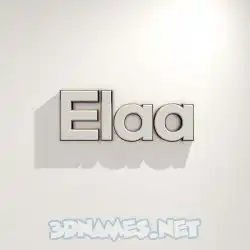 elaa in White Logo Warm style - 3D name wallpaper