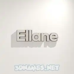 ellane in White Logo Warm style - 3D name wallpaper