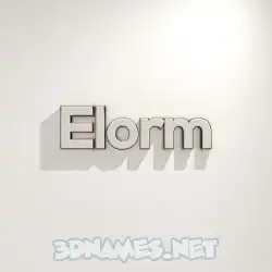 elorm in White Logo Warm style - 3D name wallpaper