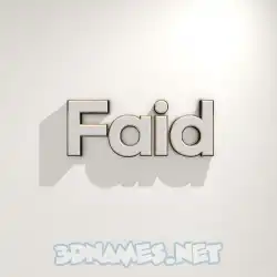 faid in White Logo Warm style - 3D name wallpaper