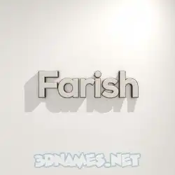 farish in White Logo Warm style - 3D name wallpaper