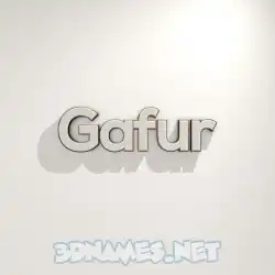 gafur in White Logo Warm style - 3D name wallpaper