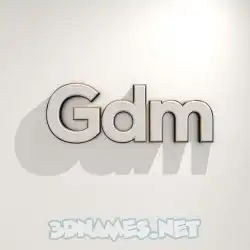 gdm in White Logo Warm style - 3D name wallpaper