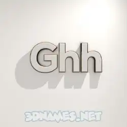 ghh in White Logo Warm style - 3D name wallpaper