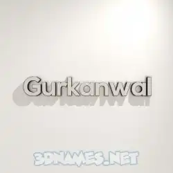 gurkanwal in White Logo Warm style - 3D name wallpaper