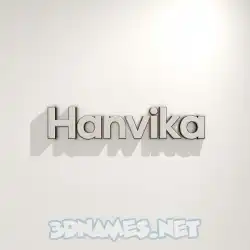 hanvika in White Logo Warm style - 3D name wallpaper