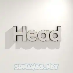 head in White Logo Warm style - 3D name wallpaper