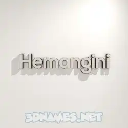 hemangini in White Logo Warm style - 3D name wallpaper