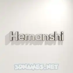 hemanshi in White Logo Warm style - 3D name wallpaper